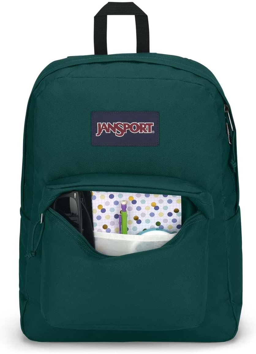 JanSport SuperBreak One Backpacks - Durable, Lightweight Bookbag with 1 Main Compartment, Front Utility Pocket with Built-in Organizer - Premium Backpack, Black - Colors B