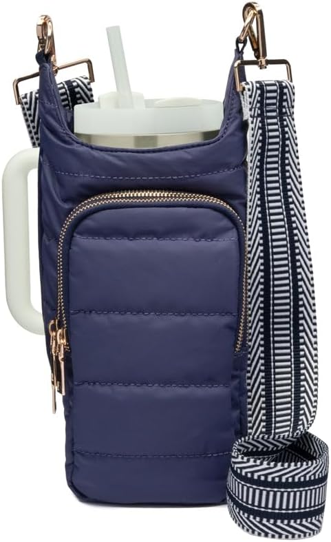 WanderFull Original HydroBag Handle® Zipper Slot for Handle, Hands-Free Crossbody Water Bottle Holder & Tumbler Accessories