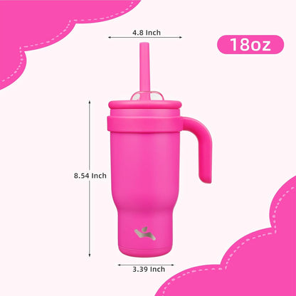 Konokyo 30 oz Tumbler with Side Handle, Insulated Water Bottle with Straw and 2 in 1 Lid, Stainless Steel Cup Travel Coffee Mug for Sports Office Gym,Purple