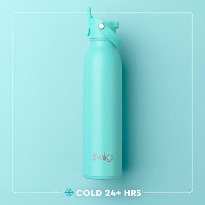 Swig Life 36oz Insulated Water Bottle, Travel Water Bottle with Straw and Lid, Cup Holder Friendly, Stainless Steel (Pickleball)