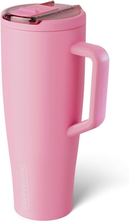BrüMate Era Flip 30oz Tumbler with 100% Leakproof Covered Straw Lid | Hygienic Covered Straw | Insulated Stainless Steel Water Bottle with Handle | Cup Holder Friendly | BPA-Free (Sage)
