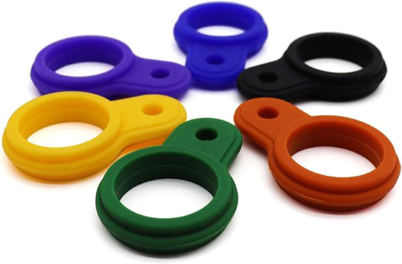 6 Pcs Silicone Water Bottle Buckle with Carabiner Clip Portable Secure Bottle Holder Water Bottle Hanging Rings Silicone Water Bottle Buckle Portable Hiking Sports Camping Water Bottle Accessories
