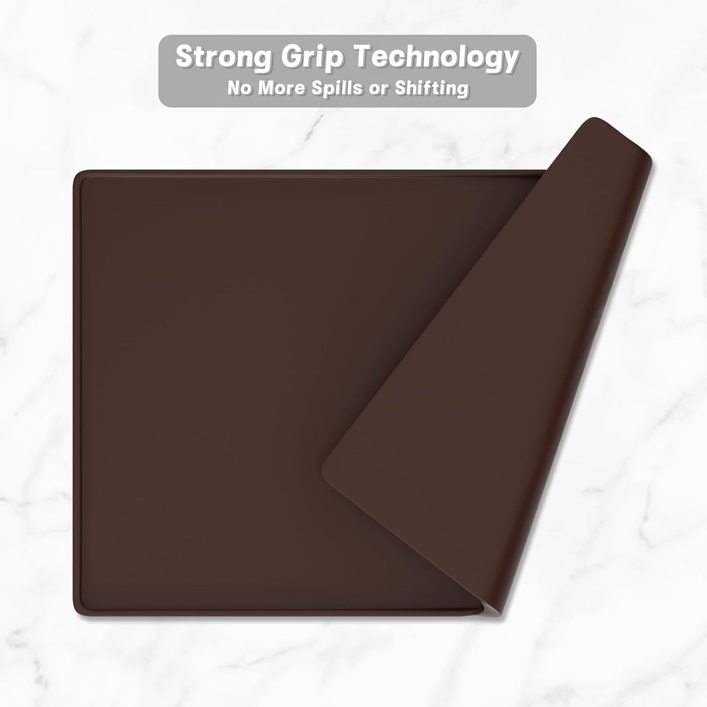 Rnivvi Silicone Coffee Mat, 16" x 24" Waterproof Raised Edge Coffee Bar Mats for Espresso Machine Station Accessories, Heat Resistant Detachable Dish Drying Pad for Kitchen Counter, Dish Rack, Green