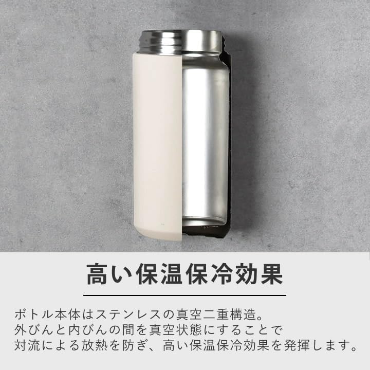 KINTO 21091 Day-off Tumbler, 16.9 fl oz (500 ml), White, Double Wall Vacuum Construction, Hot and Cold Insulation, Water Bottle