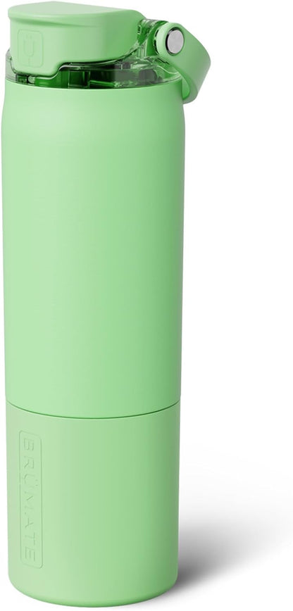 BrüMate Rise 25oz Water Bottle With 100% Leakproof Covered Silicone Straw | Insulated Stainless Steel Water Bottle | Cup-Holder Friendly | Fast Flow | Soft Sip Silicone Spout | BPA-Free (Rose Taupe)