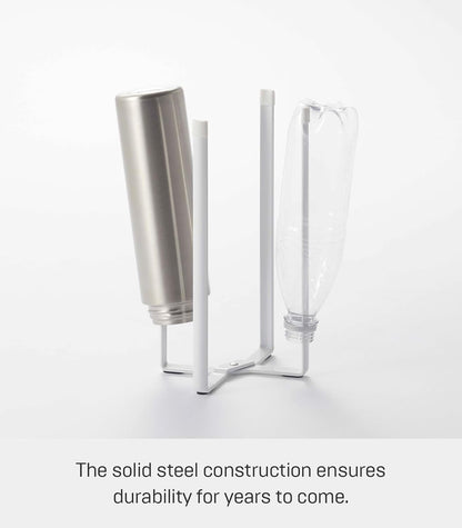 YAMAZAKI Home Tower Kitchen Multi Eco Stand - Multifunctional Plastic Bag Holder Bottle Dryer - Steel