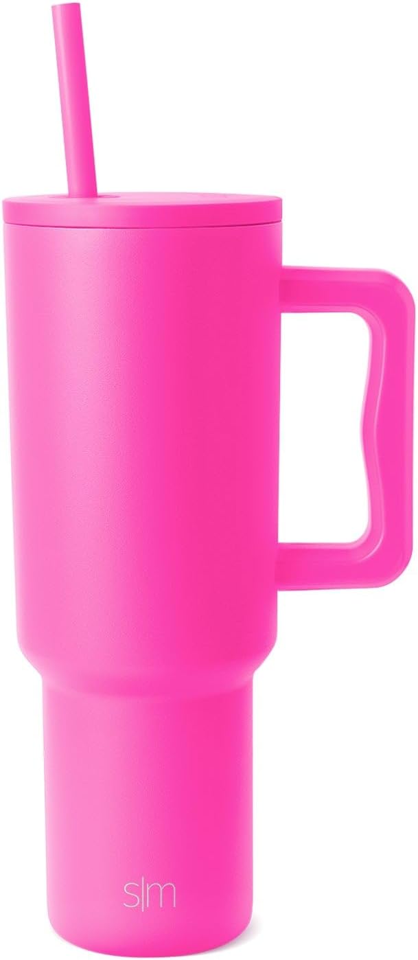 Simple Modern 40 oz Trek Tumbler with Handle and Straw Lid | Cup Holder Friendly Insulated Stainless Steel Travel Mug | Sea Glass Sage - Colors B