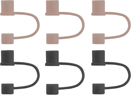 6|12 Pack 0.4in/10mm Straw Toppers, for Stanley Straw Covers Cap for Tumblers for Stanley 14|20|30|40|64 Oz Cup, Silicone Dust-Proof Caps（ Cup is Not Included）, 6 Pack