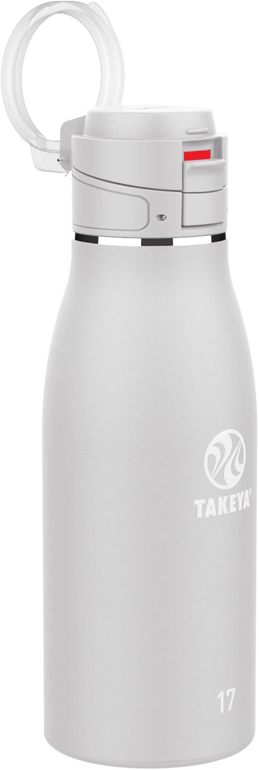Takeya 17 oz Traveler Stainless Steel Insulated Travel Coffee Mug with Locking Leak Proof Lid, Premium Quality, BPA Free, Arctic
