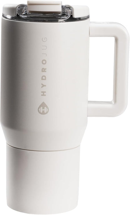 HydroJug Coffee Traveler 20 oz - Leak-Resistant, Ceramic-Lined Insulated Travel Coffee Mug for Hot or Cold Drinks with Flip Lid & Handle, Dishwasher Safe Coffee Tumbler, Cascade
