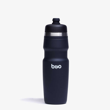 Bivo Duo 25oz Non Insulated Stainless Steel Bike Water Bottle - Lightweight for Cycling, Hiking, Sports - No Plastic Taste, Fits Most Cages, Dishwasher Safe - (Raw)