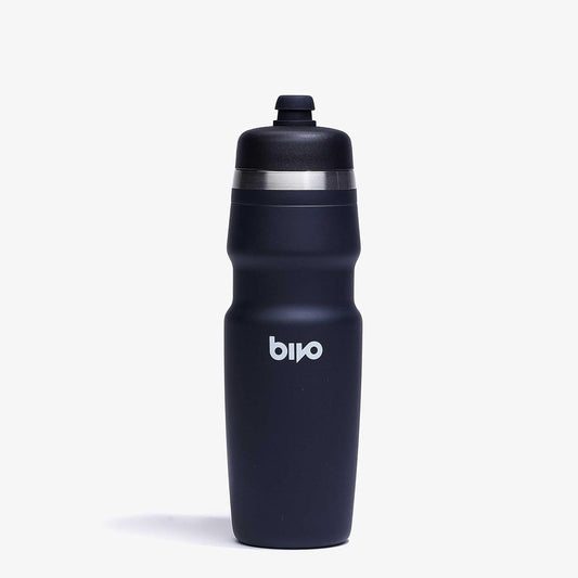 Bivo Duo 25oz Non Insulated Stainless Steel Bike Water Bottle - Lightweight for Cycling, Hiking, Sports - No Plastic Taste, Fits Most Cages, Dishwasher Safe - (Raw)
