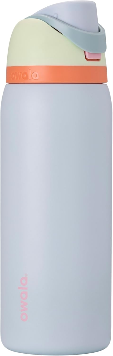Owala FreeSip Insulated Stainless Steel Water Bottle with Straw, BPA-Free Sports Water Bottle, Great for Travel, 32 Oz, Denim