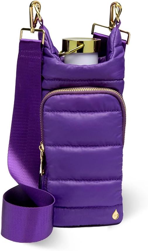 WanderFull Original HydroBag Fits Up to 32 oz Water Bottle Holder with Strap – Hands-Free Crossbody Water Bottle Carrier Bag with Phone Pocket - Colors A