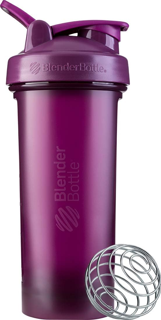 BlenderBottle Classic V2 Shaker Bottle Perfect for Protein Shakes and Pre Workout, 20-Ounce, Clear/Black