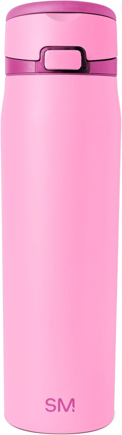 Simple Modern Mesa Loop Water Bottle with Covered Straw and Handle | 24oz Cup Holder Friendly Insulated Stainless Steel Bottles for Travel, Sports and School | Iris Sage - Colors A