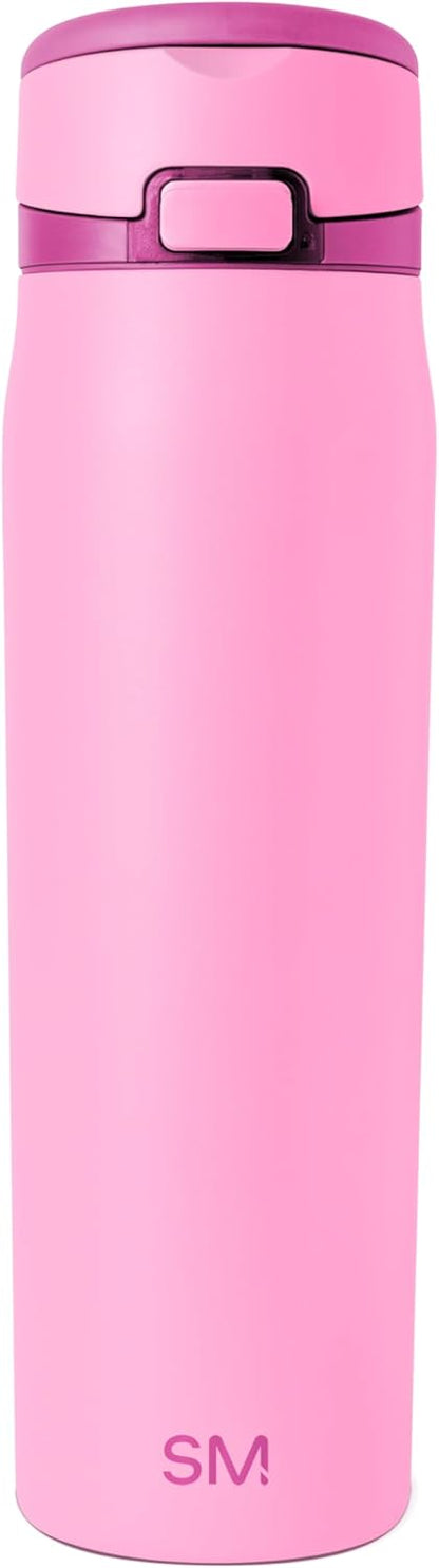 Simple Modern Mesa Loop Water Bottle with Covered Straw and Handle | 24oz Cup Holder Friendly Insulated Stainless Steel Bottles for Travel, Sports and School | Iris Sage - Colors A