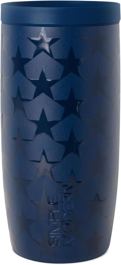 Simple Modern Travel Coffee Mug Tumbler with 360° Lid | Ceramic-Lined Insulated Stainless Steel Cold Brew Iced Coffee Cup | Gifts for Women Men Her Him | Voyager Signature | 16oz | Sea Glass Sage