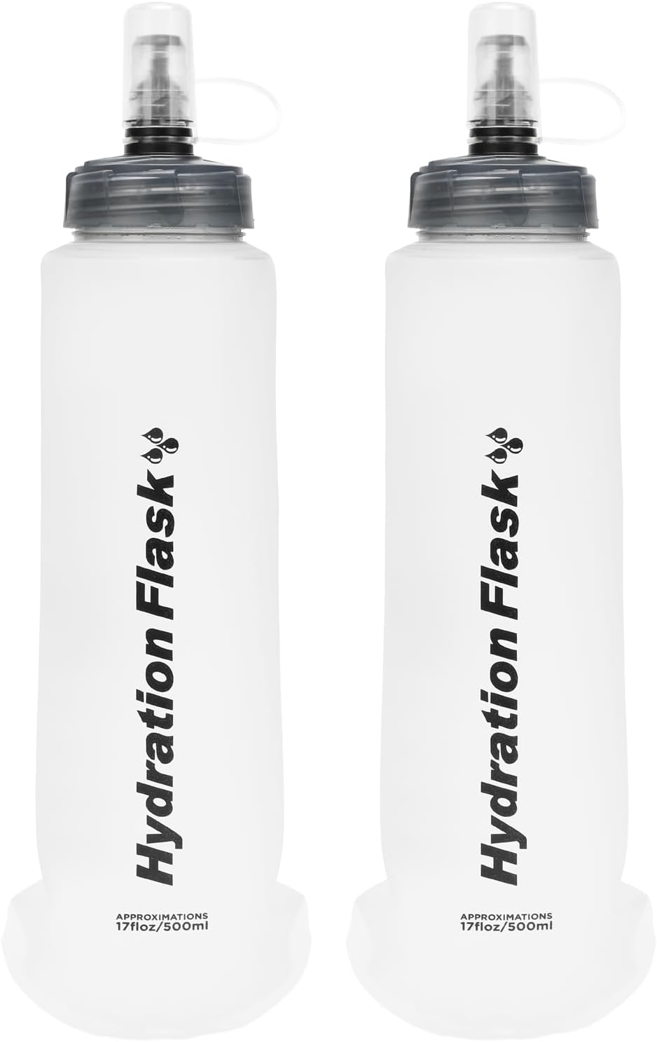 TRIWONDER Handheld Water Bottle for Running, Quick Grip Chill 17 oz Handheld Soft Water Bottle with Hand Strap Hydration Pack, BPA Sport Soft Flask (Blue)