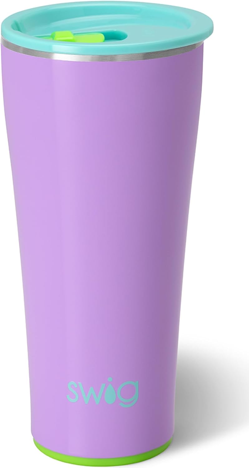 Swig Life 32oz Insulated Tumbler, Travel Coffee Tumbler with Lid, Cup Holder Friendly Travel Coffee Mug, Stainless Steel with Lid (Hayride)