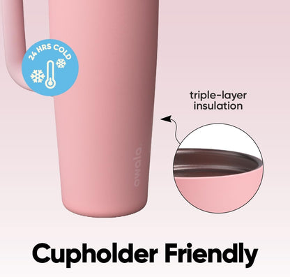 Owala FreeSip Tumbler - Stainless Steel - 40-oz. - Tan (Lightly Toasted)