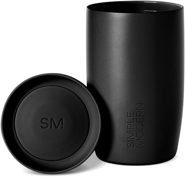 Simple Modern Travel Coffee Mug Tumbler with 360° Lid | Ceramic-Lined Insulated Stainless Steel Cold Brew Iced Coffee Cup | Gifts for Women Men Her Him | Voyager Signature | 16oz | Sea Glass Sage