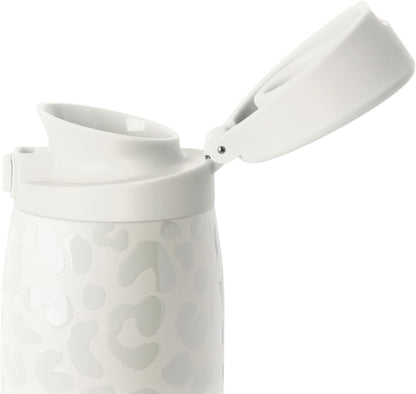 Simple Modern Sidekick Travel Coffee Mug | Ceramic-Lined Insulated Stainless Steel Tumbler | Leak-Proof and Cup Holder Friendly | 16oz, Almond Birch Mix