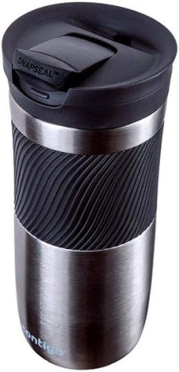 Contigo Byron Snapseal Travel Mug, Stainless Steel Thermal mug, vacuum flask, leakproof tumbler, coffee mug with BPA free Easy-Clean Lid, 470 ml, Vivacious