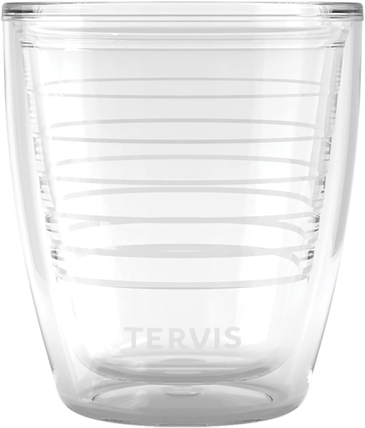 Tervis Clear & Colorful Tabletop Made in USA Double Walled Insulated Tumbler Travel Cup Keeps Drinks Cold & Hot, 16oz Mug, Clear