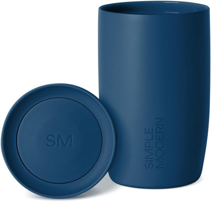 Simple Modern Travel Coffee Mug Tumbler with 360° Lid | Ceramic-Lined Insulated Stainless Steel Cold Brew Iced Coffee Cup | Gifts for Women Men Her Him | Voyager Signature | 16oz | Sea Glass Sage