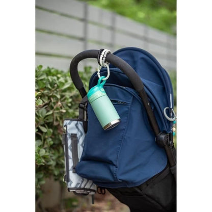 Nuby Thirsty Kids No Spill Flip-It Reflex Stainless Steel Travel Cup or Water Bottle - 10 Oz - 18+ Months - Blue - Back to School Essentials