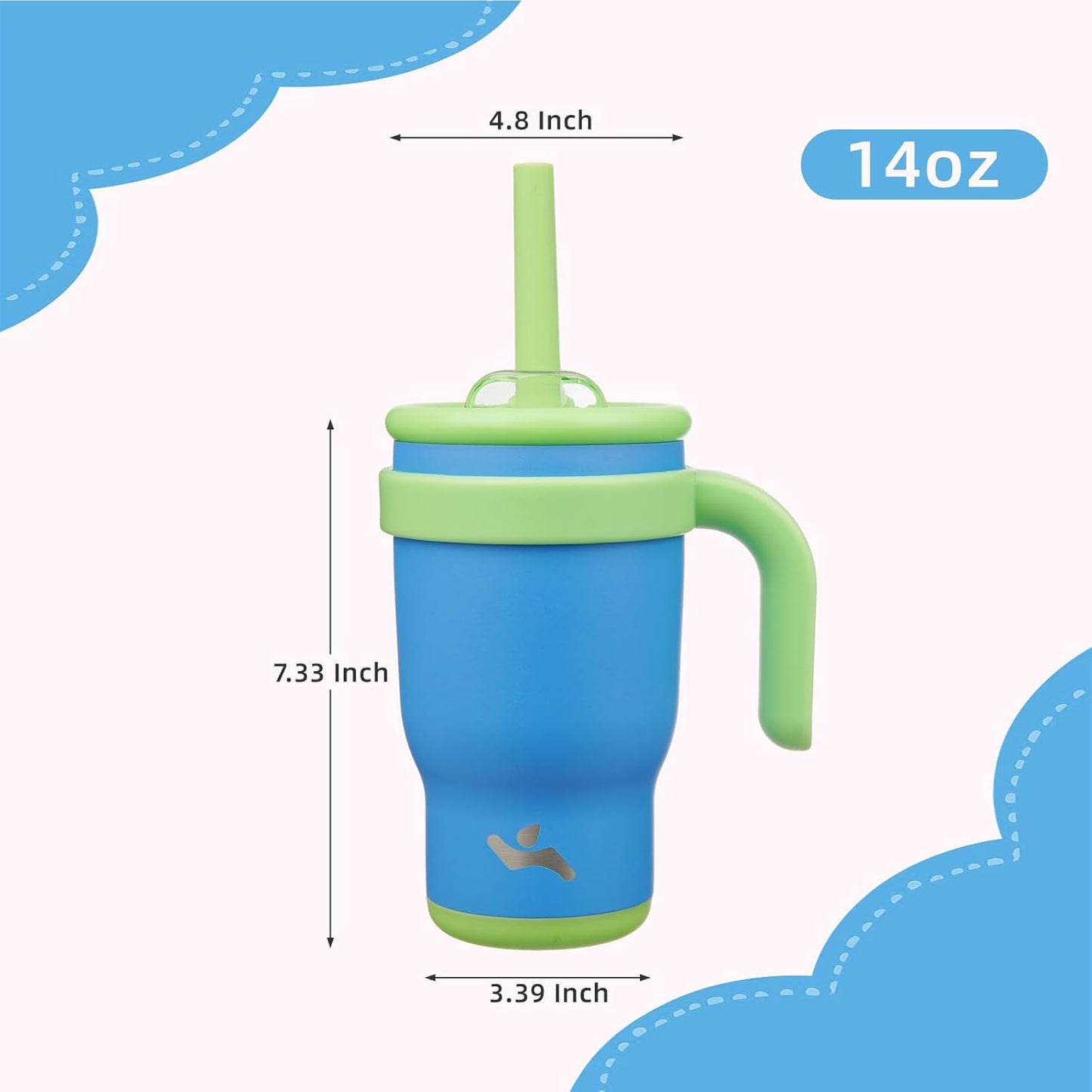 Konokyo 30 oz Tumbler with Side Handle, Insulated Water Bottle with Straw and 2 in 1 Lid, Stainless Steel Cup Travel Coffee Mug for Sports Office Gym,Purple
