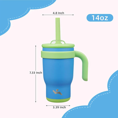 Konokyo 30 oz Tumbler with Side Handle, Insulated Water Bottle with Straw and 2 in 1 Lid, Stainless Steel Cup Travel Coffee Mug for Sports Office Gym,Purple
