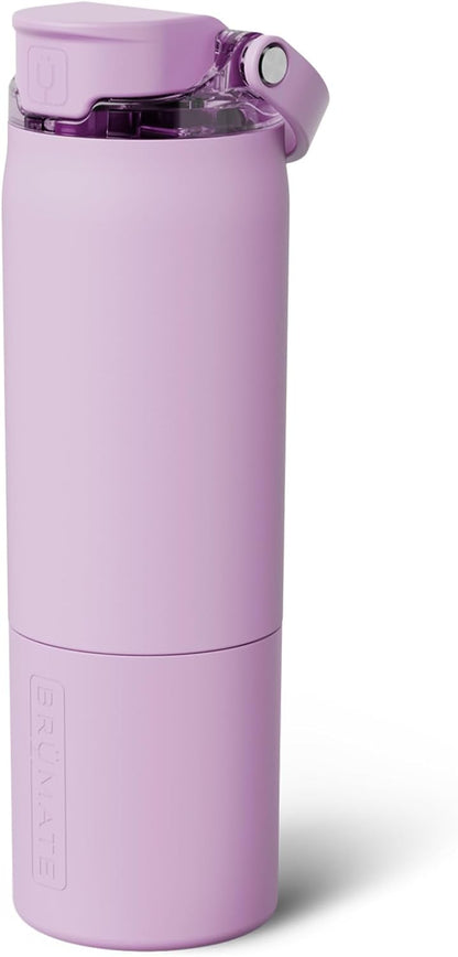BrüMate Rise 25oz Water Bottle With 100% Leakproof Covered Silicone Straw | Insulated Stainless Steel Water Bottle | Cup-Holder Friendly | Fast Flow | Soft Sip Silicone Spout | BPA-Free (Rose Taupe)