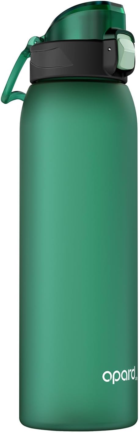 Opard Zip 32oz Plastic Water Bottle Dishwasher Safe, Leakproof Flip-Top Lid, BPA Free Tritan, Wide Mouth Reusable Sports Water Bottle for Gym Hiking Commuting Outdoor Travel and School