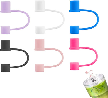 6|12 Pack 0.4in/10mm Straw Toppers, for Stanley Straw Covers Cap for Tumblers for Stanley 14|20|30|40|64 Oz Cup, Silicone Dust-Proof Caps（ Cup is Not Included）, 6 Pack