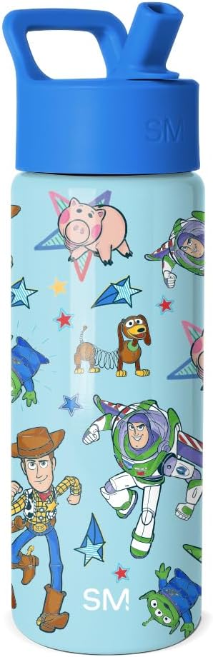 Simple Modern Disney Minnie Mouse Kids Water Bottle with Straw Lid | 14oz Insulated Stainless Steel Kids Tumbler & Spill Proof Toddler Cup for School, Girls, Boys | Summit | Minnie Mouse Fun - Colors B