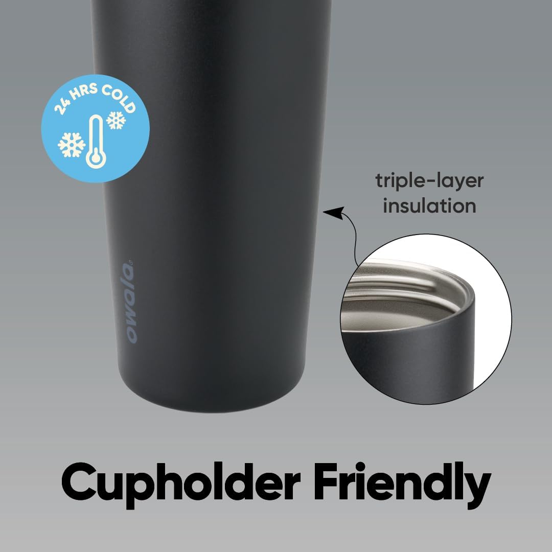 Owala FreeSip Sway Insulated Stainless Steel Water Bottle with Two-Way Spout, Built-In Straw and Bucket Handle, Made for Travel, School, and Sports, 30oz, BPA Free, Leak Proof, Daybreak