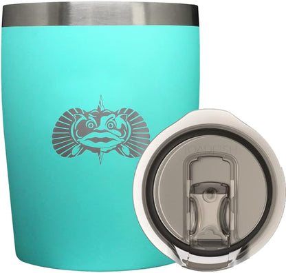 Toadfish Non-tipping 10oz Double Wall Insulated Stainless Steel Rocks Tumbler w/ East Slide Lid - Graphite
