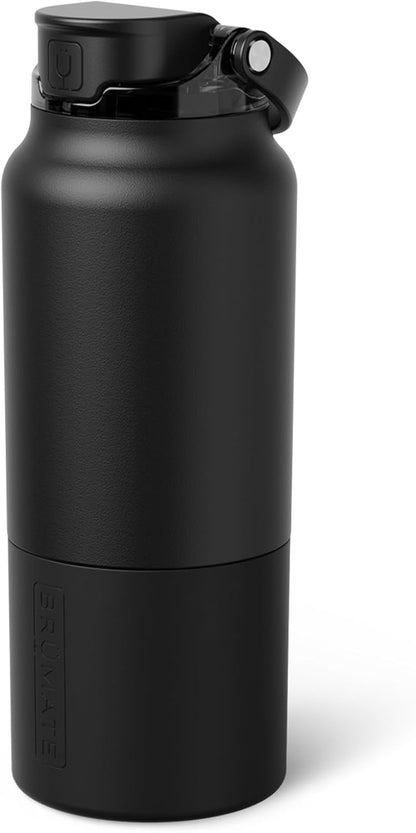 BrüMate Rise 25oz Water Bottle With 100% Leakproof Covered Silicone Straw | Insulated Stainless Steel Water Bottle | Cup-Holder Friendly | Fast Flow | Soft Sip Silicone Spout | BPA-Free (Rose Taupe)