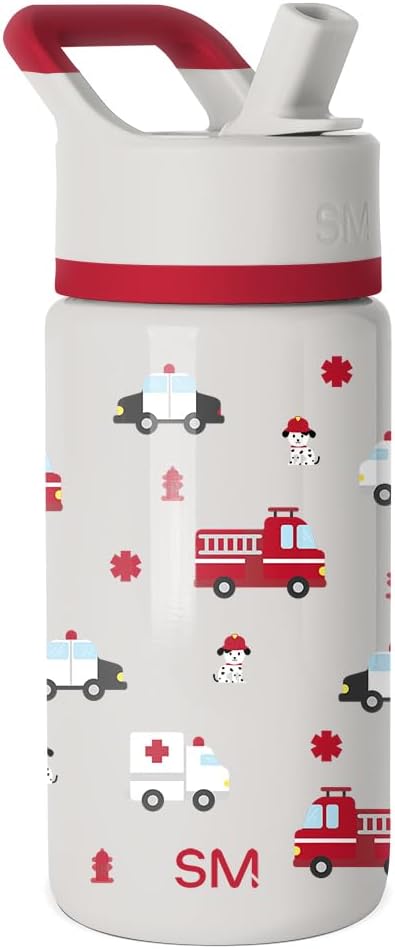 Simple Modern Kids Water Bottle with Straw Lid | 14oz Insulated Stainless Steel Kids Tumbler & Spill Proof Toddler Cup for School, Girls, Boys | Summit | Chloe Floral - Colors A
