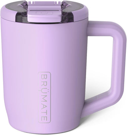 BrüMate Müv - 15oz 100% Leak Proof Insulated Coffee Mug with Handle & Lid - Stainless Steel Coffee Travel Mug - Double Walled Coffee Cup (Lilac Dusk)