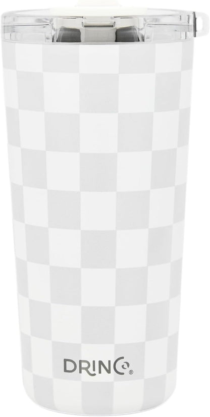 Drinco - 20 oz Stainless Steel Tumbler | Double Walled Vacuum Insulated Mug With Lid, 2 Straws, For Hot & Cold Drinks (20oz Dragonfly)