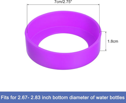 uxcell Water Bottle Boot, Protective Silicone Boot Sleeve Non Slip Bottom Cover Bumper for Water Bottles Mug Tumbler