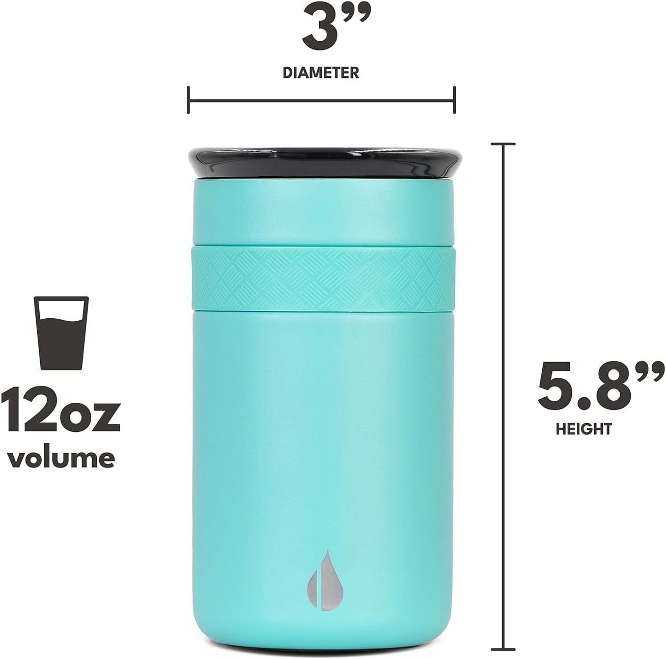 Elemental Artisan Insulated Tumbler, Triple Wall Coffee Travel Mug, Reusable Stainless Steel Coffee Tumbler with Ceramic Lid, Thermal Coffee Cups for Hot (6 Hrs) & Cold (18 Hrs), 16oz - Forest Green
