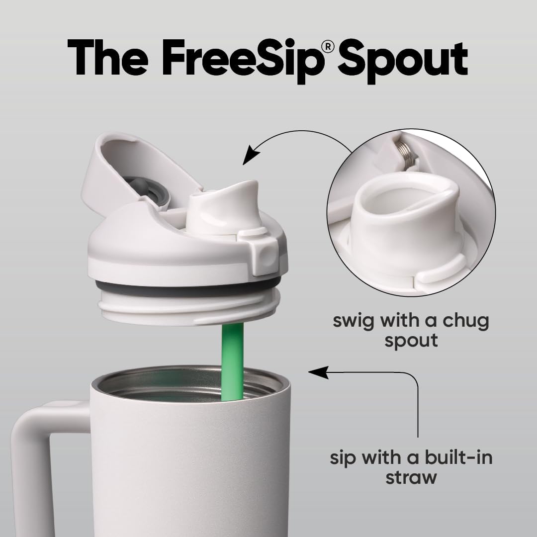 Owala FreeSip Tumbler - Stainless Steel - 40-oz. - Tan (Lightly Toasted)