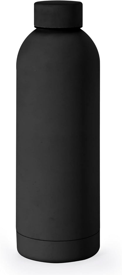 NOBL Stainless Steel Water Bottle,17 oz, 500 ml, Double Wall Vacuum Insulation, Sealed Bottle Keeps Drinks Cold 24 Hrs & Hot 12 Hrs, Leak Proof, Fits Noble Carry-On Cup Holder - Sand