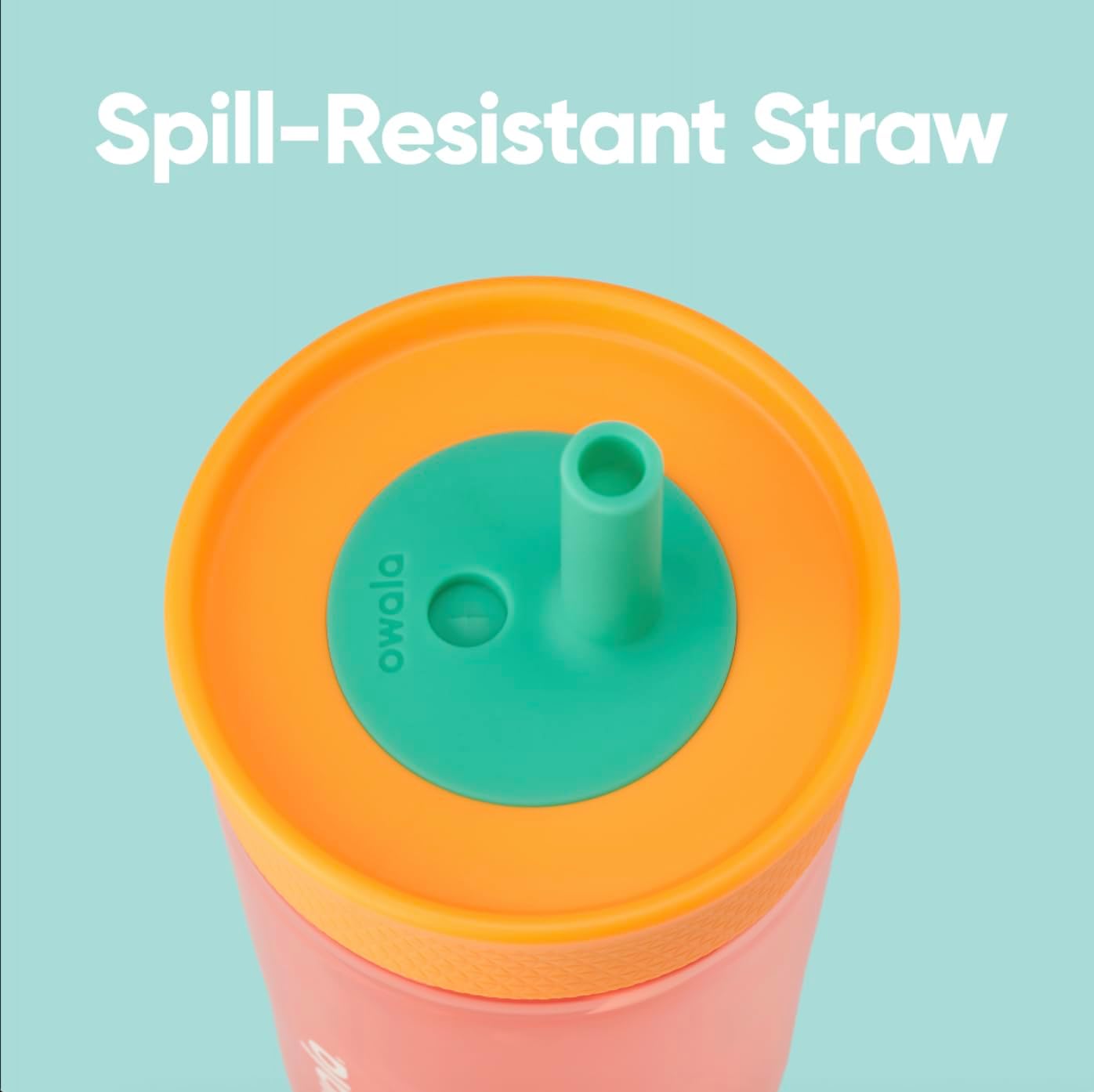 Owala Kids BPA-Free Plastic Tumbler with Spill Resistant Flexible Straw, Easy to Clean, Kids Water Bottle, Great for Travel, Dishwasher Safe, 15 Oz, Skate Park