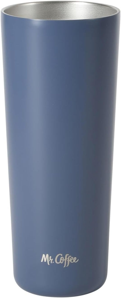 Mr. Coffee Java Quest 16 oz Double Wall Stainless Steel Tumbler with Lid & Reusable Straw, Insulated Thermal Drink Cup for Hot & Cold Beverages, Teal