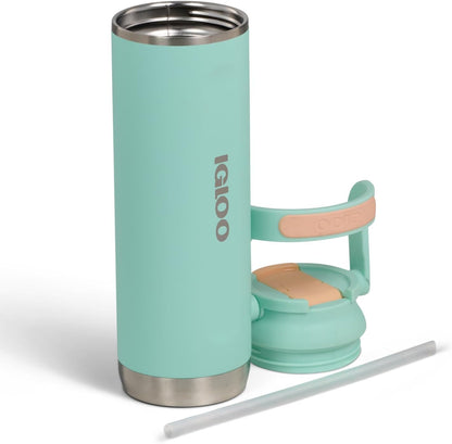 Igloo 20 oz Stainless Steel Tumbler | Sport Sipper Bottle | Thrift Pink